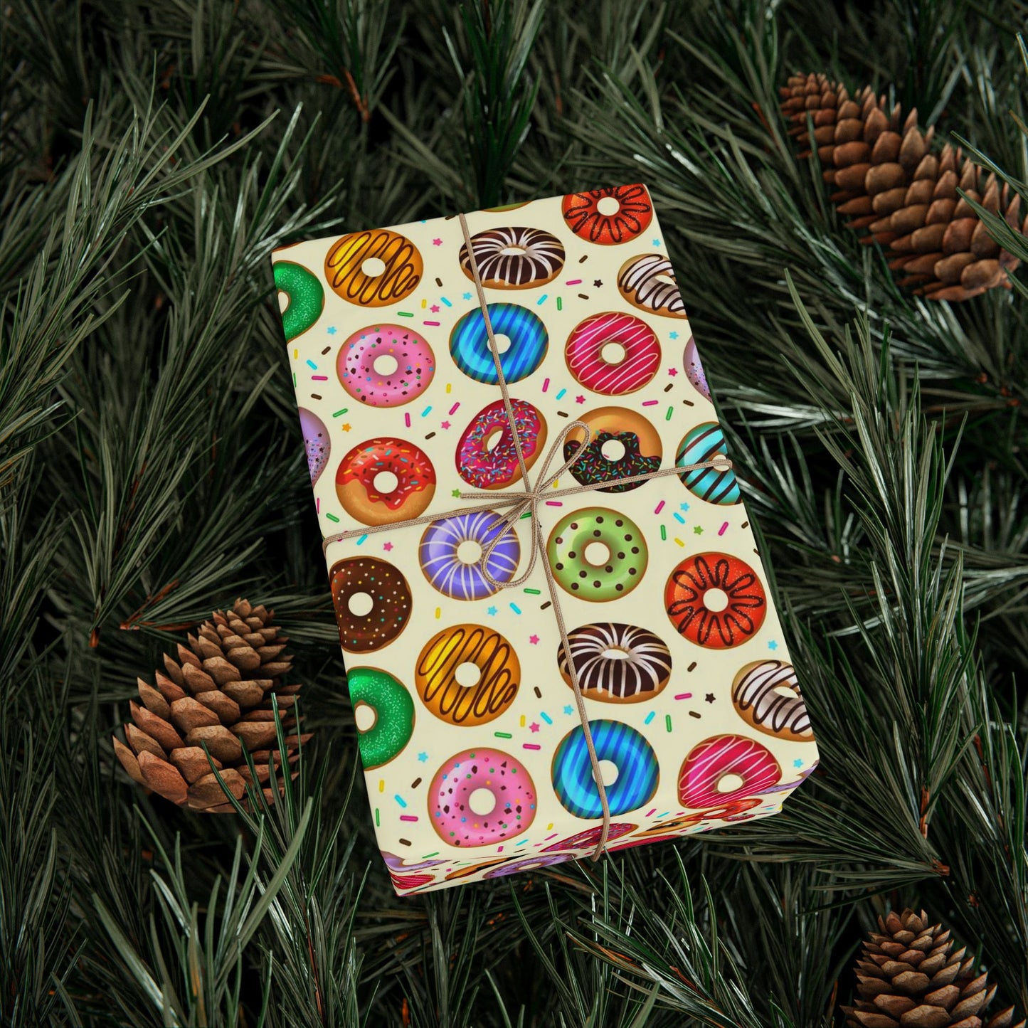 Donut Variety Pattern Gift Wrapping Paper