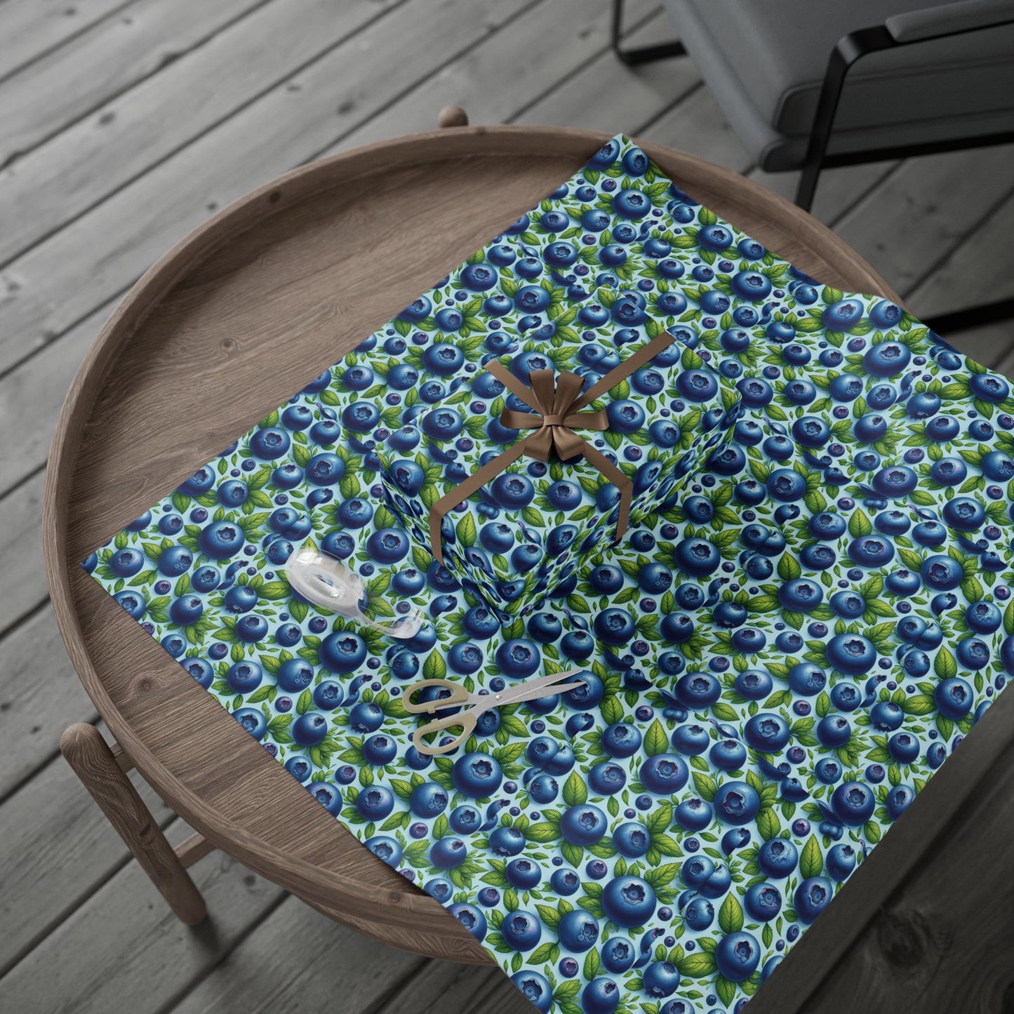 Colorful Blueberry Wrapping Paper Roll - Festive Gift Wrap for Birthdays, Holidays, Parties, Baby Showers, and Celebrations