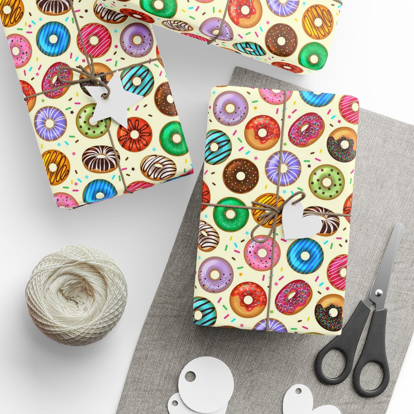 Donut Variety Pattern Gift Wrapping Paper
