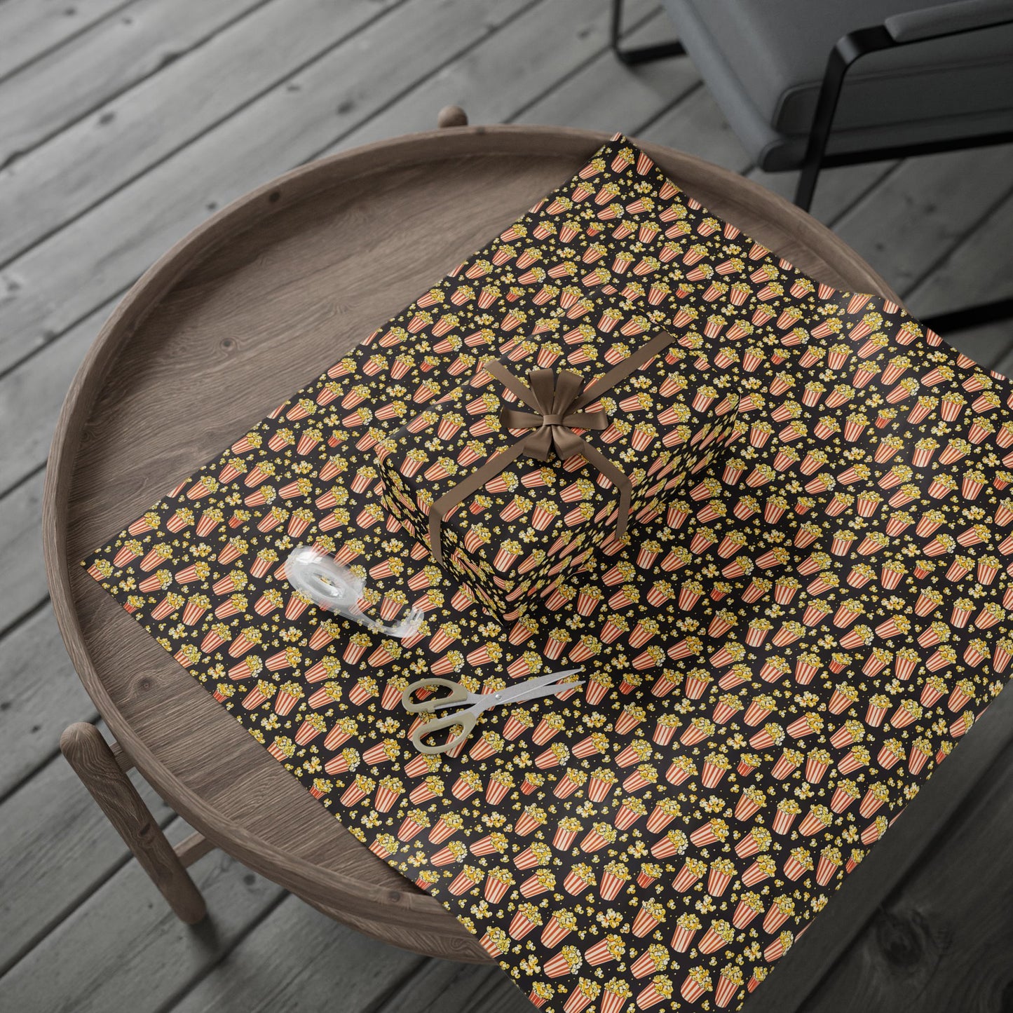 Movie Theater Butter Popcorn Gift Wrapping Paper