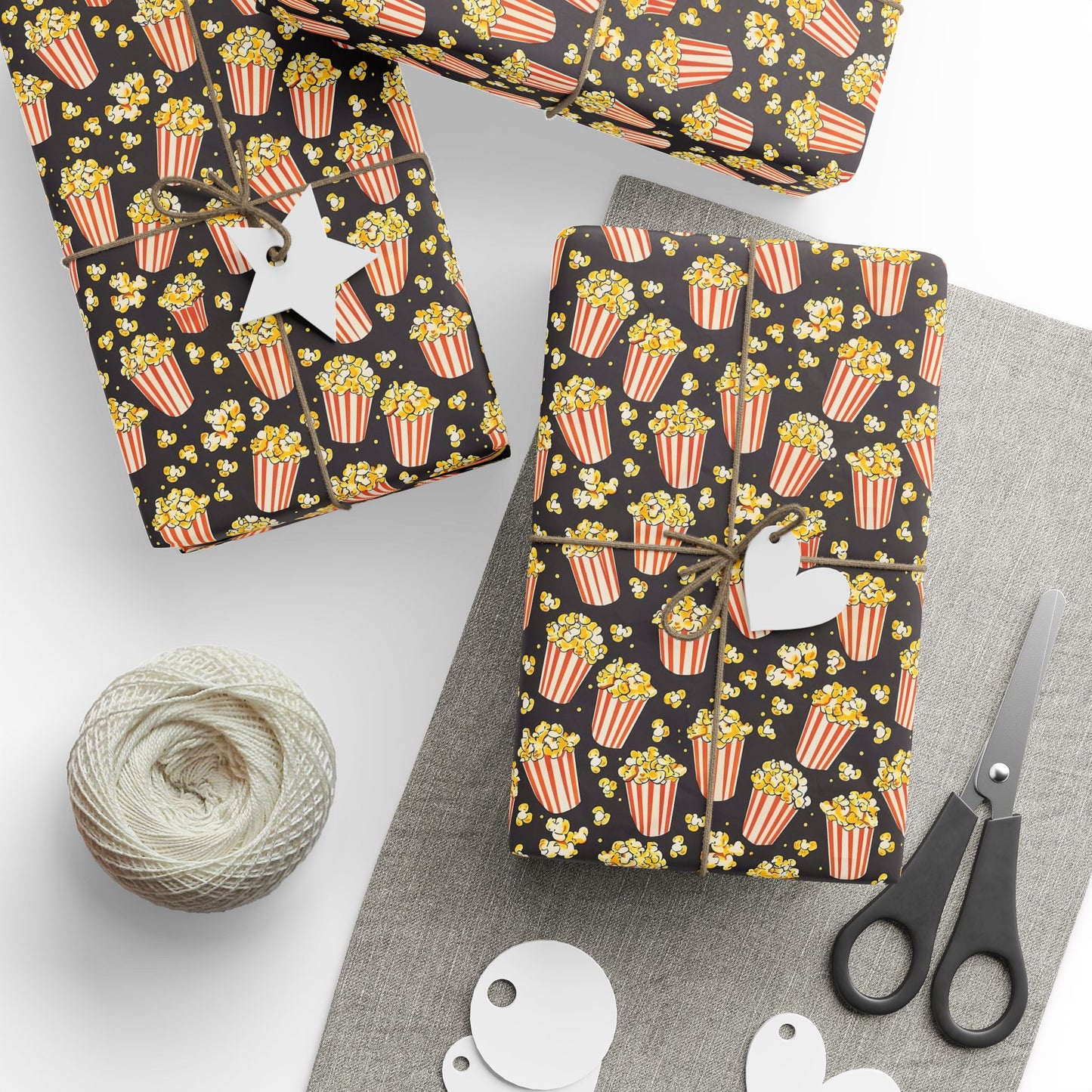 Movie Theater Butter Popcorn Gift Wrapping Paper