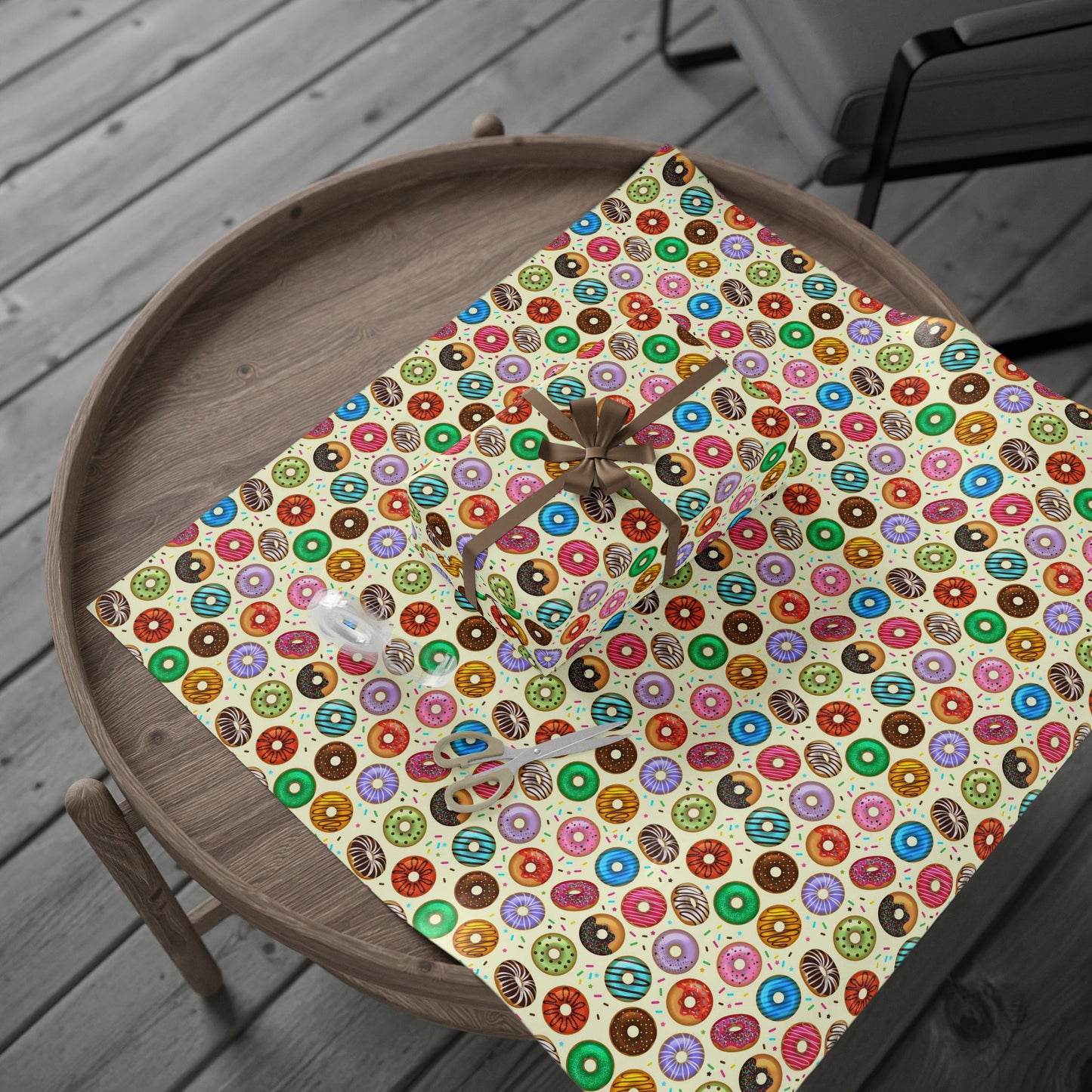 Donut Variety Pattern Gift Wrapping Paper
