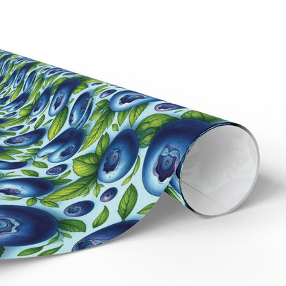 Colorful Blueberry Wrapping Paper Roll - Festive Gift Wrap for Birthdays, Holidays, Parties, Baby Showers, and Celebrations