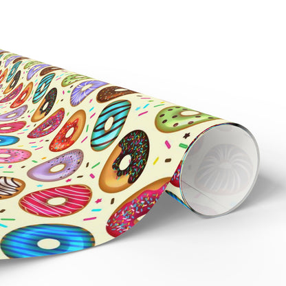 Donut Variety Pattern Gift Wrapping Paper